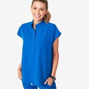 (2 Small) Rafaela Oversized Scrub Top Royal Blue Small (BUNDLE)